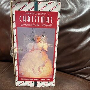 Vintage Shimmering Angel‎ Tree Top With Porcelain Head by House of Lloyd. Works